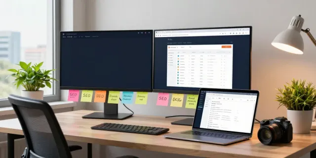 Workspace showcasing the importance of instant indexing for better SEO performance