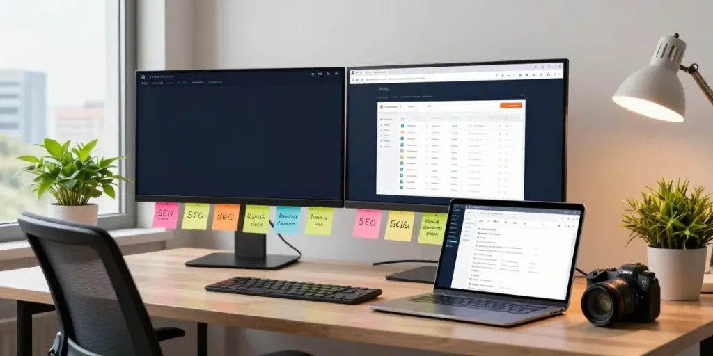 Workspace showcasing the importance of instant indexing for better SEO performance