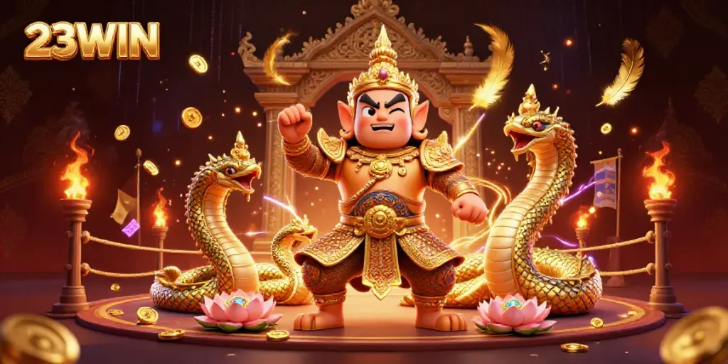 Experience thrilling gameplay at 23WIN with vibrant 3D digital casino elements.